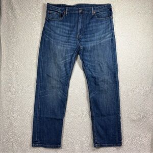 Levi Strauss & Co 505 Men’s Classic Straight Leg Fit W38 L32 Dark Wash Blue Jean